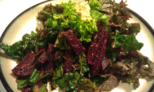 Kale and beet salad