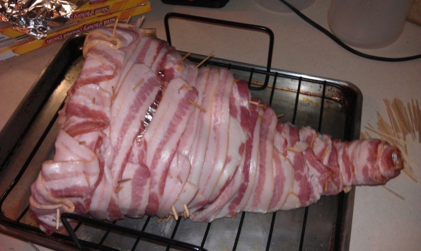 How to make a bacon cornucopia step 12: Ready, Set, Bake!